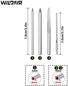 img 2 attached to 🔧 WILDAIR Paracord Knotter Tools - Set of FID with Black Marlin Spike, Stainless Steel Paracord Lacing Stitching Needles, and Smoothing Tool (6 Pack)