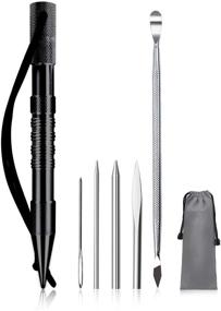 img 4 attached to 🔧 WILDAIR Paracord Knotter Tools - Set of FID with Black Marlin Spike, Stainless Steel Paracord Lacing Stitching Needles, and Smoothing Tool (6 Pack)