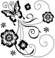 🦋 inkadinkado butterfly scroll clear stamp: artistic imprints of graceful butterflies logo