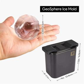 img 1 attached to 🧊 Crystal Clear Ice Ball Maker: Geodesic Ice Sphere Mold for Extra Large and Durable Round Ice Cubes