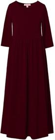 img 4 attached to 👗 Stylish QPANCY Black Dresses: Must-Have Burgundy Church Girls' Clothing