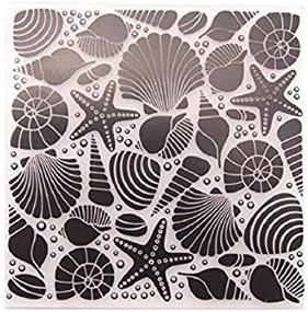 img 3 attached to Joyful Home 1PC Seashell Background Embossing Folder: Perfect for Floral Card Making and DIY Crafts!