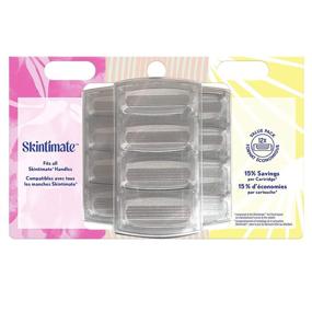 img 4 attached to 🪒 Skintimate 4-Blade Razor Refill Cartridges: Aloe and Vitamin E, 12 Count - Get Smooth, Hydrated Skin