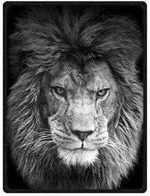 img 1 attached to 🦁 Превосходный плед HommomH 60 "x 80": модный лев, идеально подходит для кондиционирования воздуха