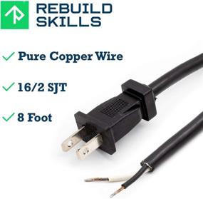 img 3 attached to Enhance Tool Performance with Rebuild Skills Replacement Power Cords (16/2, 8FT)