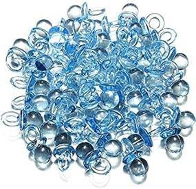 img 3 attached to 🌟 Ifavor123 Blue Table Scatter Confetti Vase Filler: Mini Acrylic Baby Shower DIY Decorations - 144 Pieces
