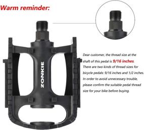 img 3 attached to 🚲 ZONKIE Plastic MTB Bike Pedals, 9/16 Inch - Durable Bicycle Pedals