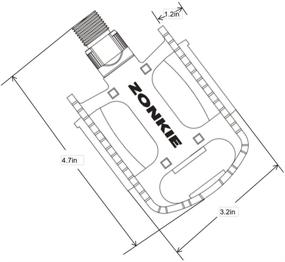 img 2 attached to 🚲 ZONKIE Plastic MTB Bike Pedals, 9/16 Inch - Durable Bicycle Pedals