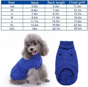 img 3 attached to 🐶 Cozy Turtleneck Knitted Dog Sweater: Stylish & Warm Clothes for Small Dogs - Fall/Winter Essential!