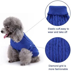 img 2 attached to 🐶 Cozy Turtleneck Knitted Dog Sweater: Stylish & Warm Clothes for Small Dogs - Fall/Winter Essential!