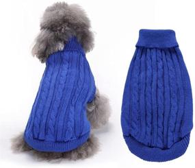 img 4 attached to 🐶 Cozy Turtleneck Knitted Dog Sweater: Stylish & Warm Clothes for Small Dogs - Fall/Winter Essential!