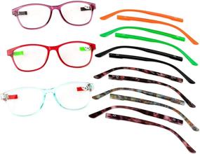 img 2 attached to 👓 Fashionable Women's Reading Glasses: 3 Pack with Interchangeable Temples for Style and Convenience