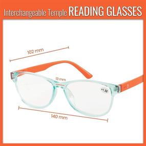 img 3 attached to 👓 Fashionable Women's Reading Glasses: 3 Pack with Interchangeable Temples for Style and Convenience