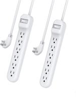 💡 wishinkle 6 outlet power strip protector white pack: efficient surge protection for your devices logo