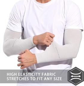 img 1 attached to 🌞 GOOUDO Arm Sleeves: Premium UPF 50+ Compression Sleeves for UV Sun Protection in Football and Baseball