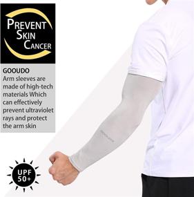 img 3 attached to 🌞 GOOUDO Arm Sleeves: Premium UPF 50+ Compression Sleeves for UV Sun Protection in Football and Baseball