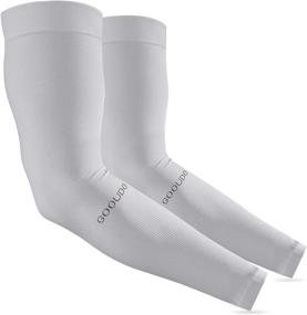 img 4 attached to 🌞 GOOUDO Arm Sleeves: Premium UPF 50+ Compression Sleeves for UV Sun Protection in Football and Baseball