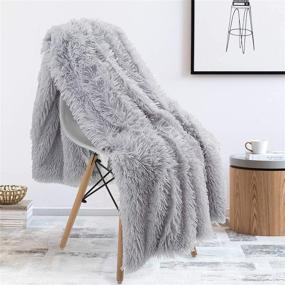 img 3 attached to 🛋️ Vasofe Fuzzy Blanket: Ultra-Soft Sherpa Throw Blanket for Xmas, Couch, Sofa, and Home Decor - Fluffy Faux Fur, Plush and Light Grey Bed Throw Size