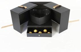 img 3 attached to 🎁 UNIKPACKAGING Premium Quality Large Square Surprise Flower Box - Luxury Gift Boxes for Floral and Gift Arrangements in Black