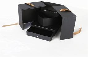 img 1 attached to 🎁 UNIKPACKAGING Premium Quality Large Square Surprise Flower Box - Luxury Gift Boxes for Floral and Gift Arrangements in Black