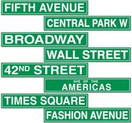 🚦 яркие вывески улиц нью-йорка beistle в зеленом/белом – улучшите свою городскую декорацию логотип