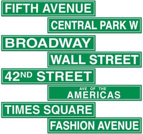 img 1 attached to 🚦 Vibrant Beistle New York City Street Sign Cutouts in Green/White – Enhance Your Urban Décor