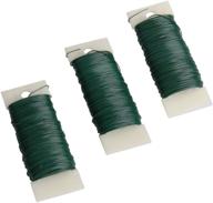 🎨 3 pack of 114 yards 22 gauge flexible green paddle wire - ideal for crafts, wreaths, garland, and floral arrangements logo