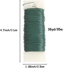 img 3 attached to 🎨 3 Pack of 114 Yards 22 Gauge Flexible Green Paddle Wire - Ideal for Crafts, Wreaths, Garland, and Floral Arrangements