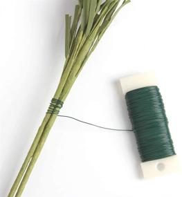 img 2 attached to 🎨 3 Pack of 114 Yards 22 Gauge Flexible Green Paddle Wire - Ideal for Crafts, Wreaths, Garland, and Floral Arrangements