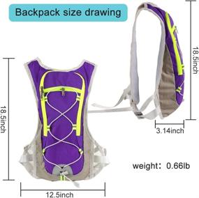 img 2 attached to 2L Water Bladder Hydration Backpack for Outdoor Running Hiking Camping Cycling Climbing
