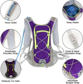 img 3 attached to 2L Water Bladder Hydration Backpack for Outdoor Running Hiking Camping Cycling Climbing