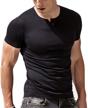 slimbt sleeve muscle t shirt buttons men's clothing for shirts logo