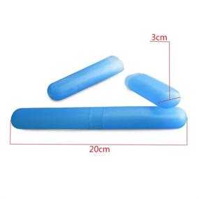 img 3 attached to 🦷 ISusser 12-Pack Plastic Toothbrush Cases - Portable, Dust-Proof Holders for Inside and Outside - 6 Colors Included