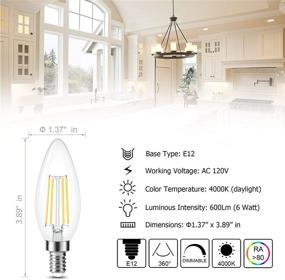 img 2 attached to 💡 Cotanic Chandelier - Dimmable Candelabra Bulb Replacement