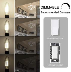 img 1 attached to 💡 Cotanic Chandelier - Dimmable Candelabra Bulb Replacement