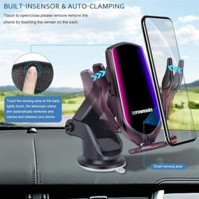 img 1 attached to Wireless Charger Auto Clamping Dashboard Compatible Car Electronics & Accessories