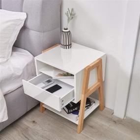 img 2 attached to TaoHFE Nightstand Nightstands Drawer Bedroom Furniture for Bedroom Furniture