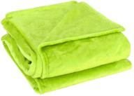 🛋️ cozy and stylish yellow green flannel fleece blanket for beds and couches – full size logo