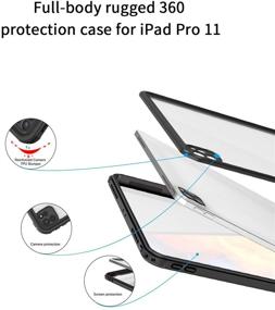 img 2 attached to 📱 Ultimate Protection: iPad Pro 11 Waterproof Case (2nd Gen) 2020 | Built-in Screen Protector | Shock-Absorbing, Dustproof, Submersible Full-Body Case