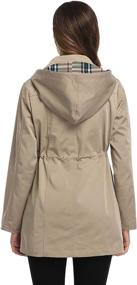 img 2 attached to Long Women's Hooded Rain Jacket: Outdoor Raincoat & Windbreaker