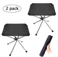 🪑 2-pack folding camping stools: lightweight portable fishing chairs for backpacking, hiking, and travel - 220lbs capacity логотип