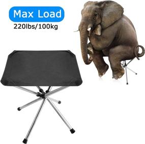 img 2 attached to 🪑 2-Pack Folding Camping Stools: Lightweight Portable Fishing Chairs for Backpacking, Hiking, and Travel - 220lbs Capacity