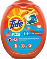 🧼 tide pods laundry detergent soap pods, high efficiency (he), clean breeze scent, 96 count - get the best deal on packaging may vary! logo