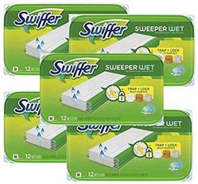 img 3 attached to 🧹 Swiffer Sweeper Wet Mopping Pad Refills Open Window Fresh Scent - 5 Packs, 12 Count Each