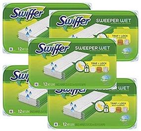 img 2 attached to 🧹 Swiffer Sweeper Wet Mopping Pad Refills Open Window Fresh Scent - 5 Packs, 12 Count Each