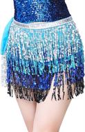 🌟 lauthen.s women's belly dance hip scarf with sequin tassel, perfect as beach wrap skirt logo