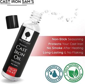 img 1 attached to Ultimate Cast Iron Seasoning Oil: Smokeless, High Heat Protection - 100% Natural