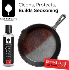 img 2 attached to Ultimate Cast Iron Seasoning Oil: Без дыма, защита от высоких температур - 100% натуральное