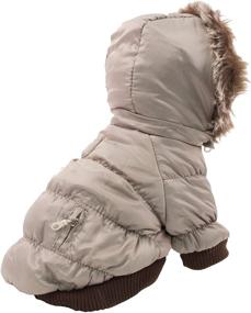 img 4 attached to 🧥 Grey Metallic X-Small Pet Life Fashion Parka with Detachable Hood