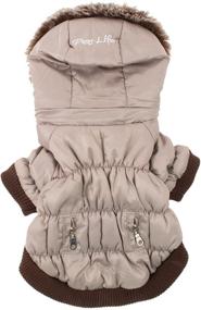 img 2 attached to 🧥 Grey Metallic X-Small Pet Life Fashion Parka with Detachable Hood